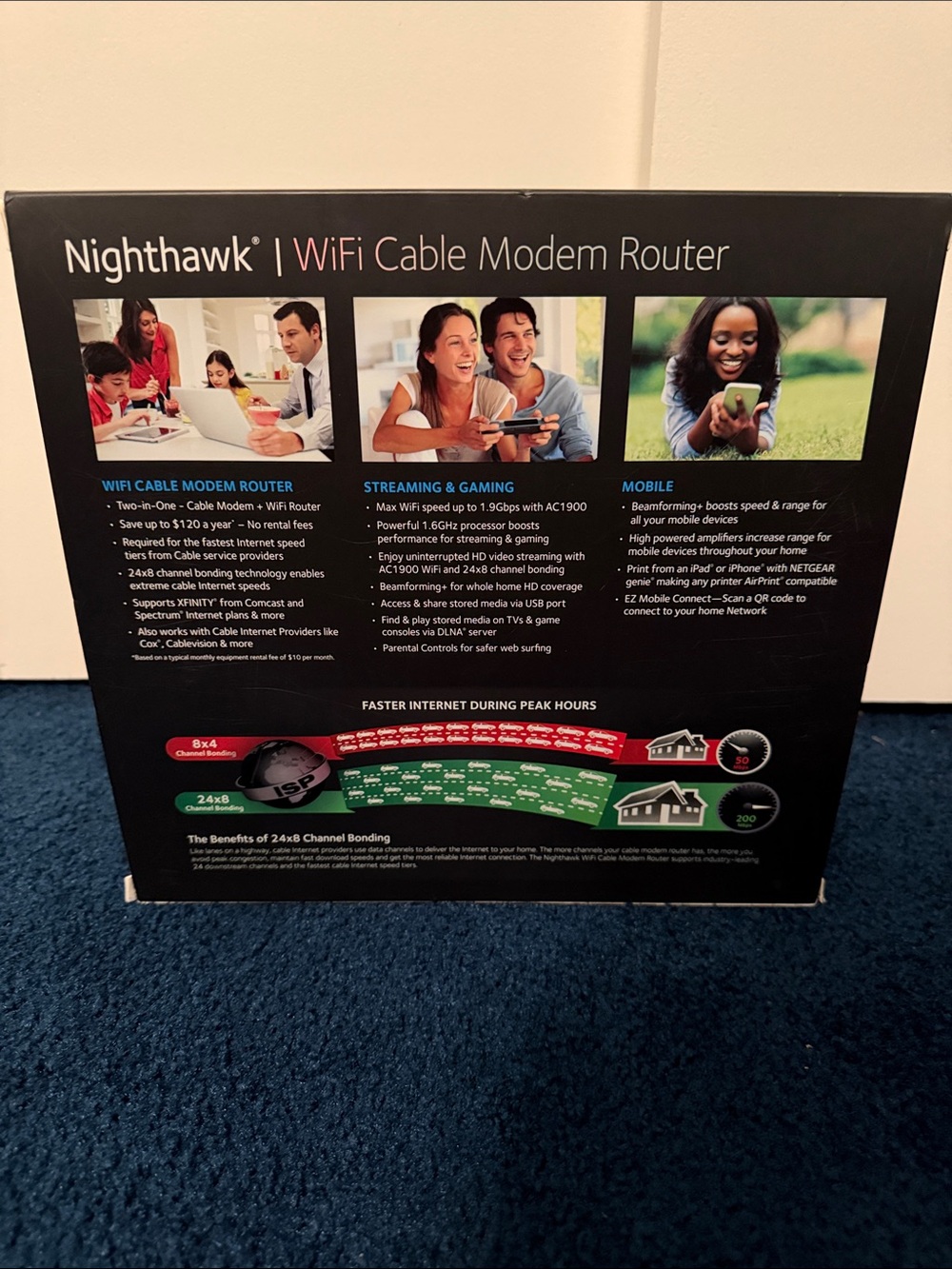 netgear Nighthawk AC1900 WiFi Cable Modem Router - Picture 3 of 9